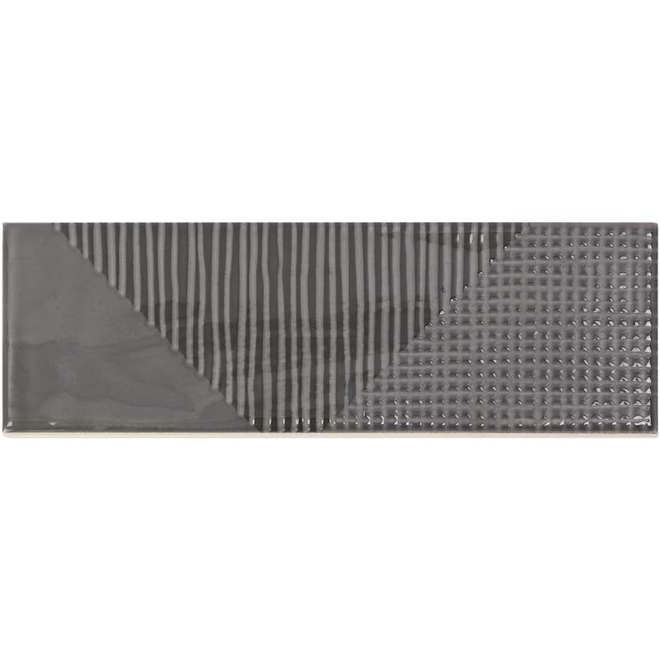 Enigma Graphite 2x8 Polished Ceramic Tile