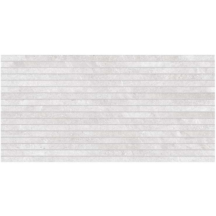 Lune Ribbon Ice Light Gray 24x48 Matte Porcelain Tile