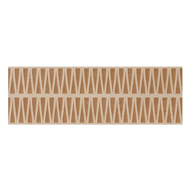 Terramay Deco Terracotta 12x36 3D Mixed Finish Ceramic Tile