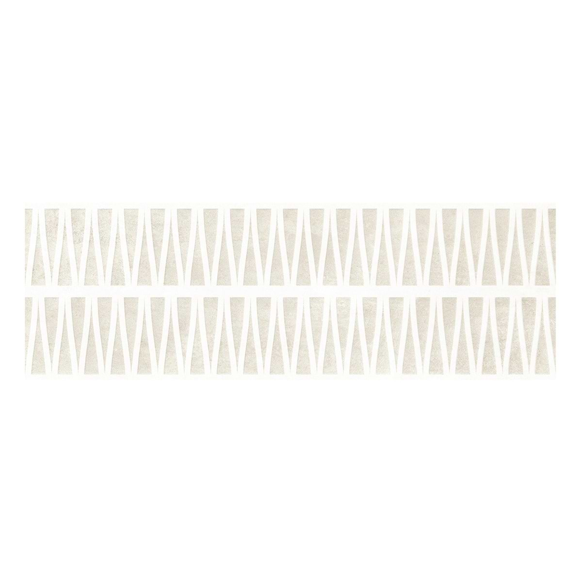 Terramay Deco White 12x36 3D Mixed Finish Matte Ceramic Tile