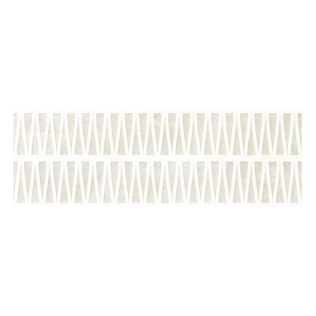 Terramay Deco White 12x36 3D Mixed Finish Ceramic Tile