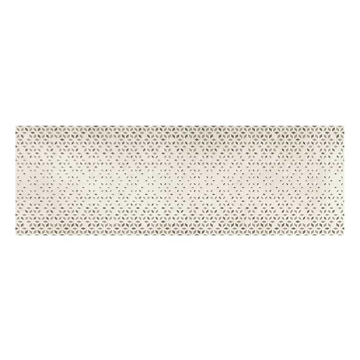 Terramay Flower Taupe 12x36 Textured Mixed Finish Matte Ceramic Tile