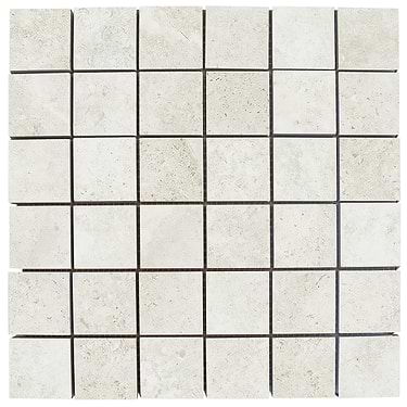 New Rock Perla White 2x2 Matte Porcelain Mosaic - Sample