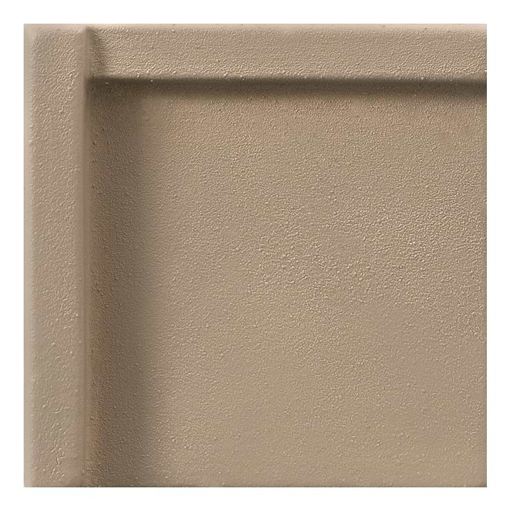 Roller Cross Taupe 4x4 3D Handmade Matte Ceramic Tile