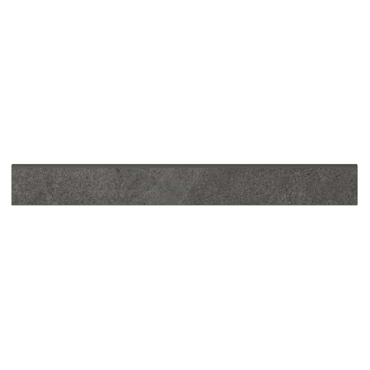 Era Charcoal Black 3x24 Limestone Look Matte Porcelain Bullnose