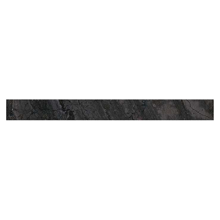 Santo Charcoal Black 3x24 Matte Porcelain Bullnose