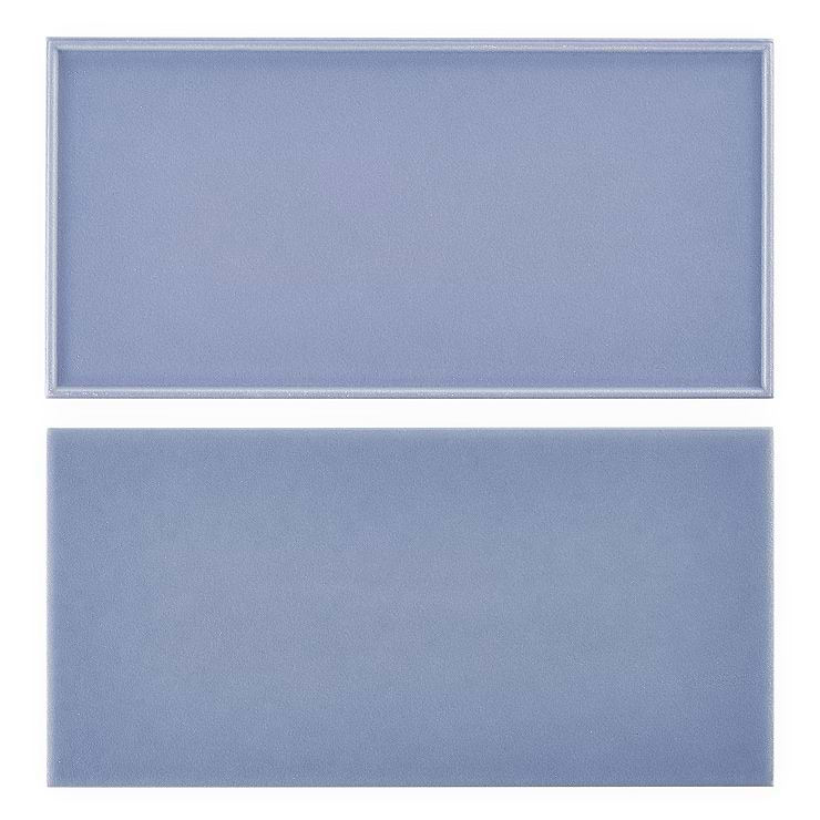 Stacy Garcia Maddox Frame Azul 4x8 Matte Ceramic Subway Tile