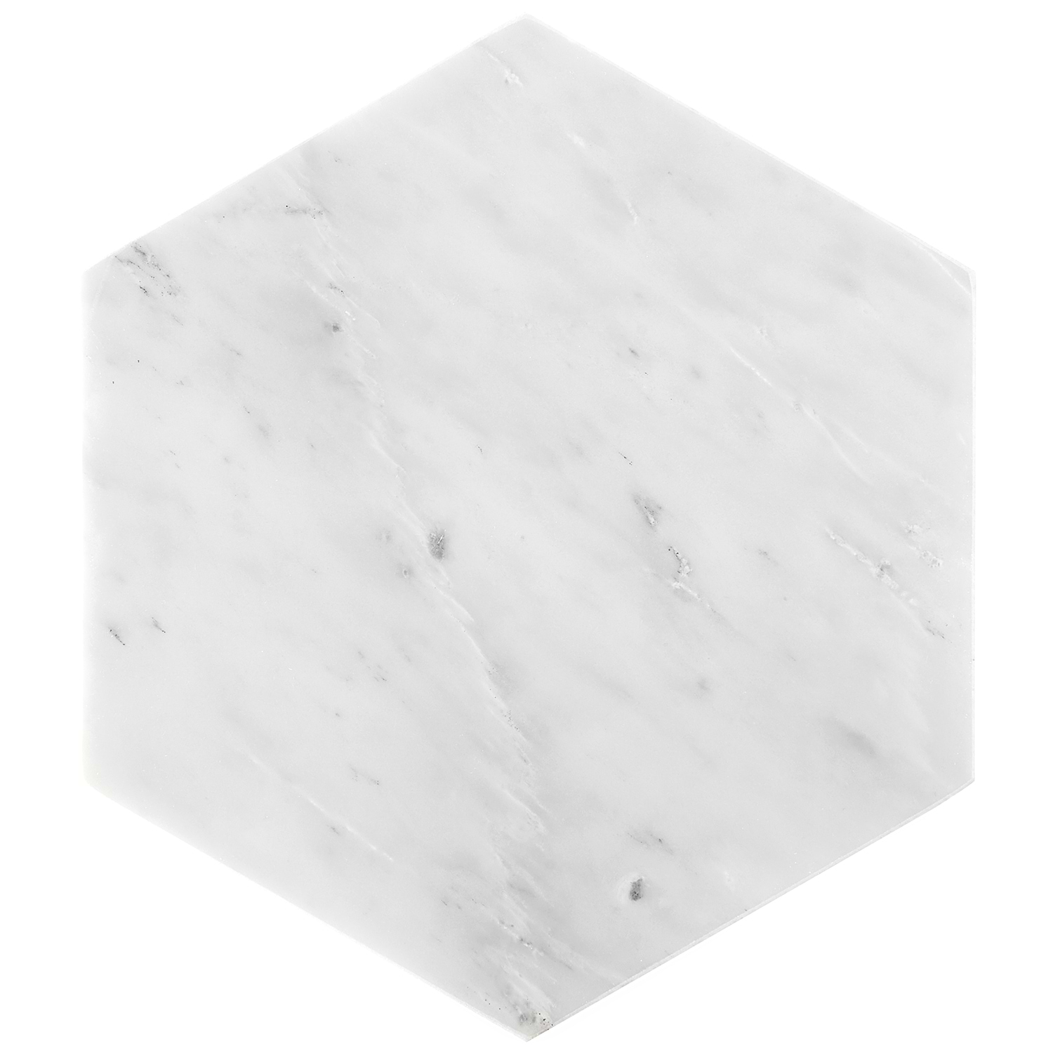 Asian Statuary 10" Hexagon Honed Marble Tile