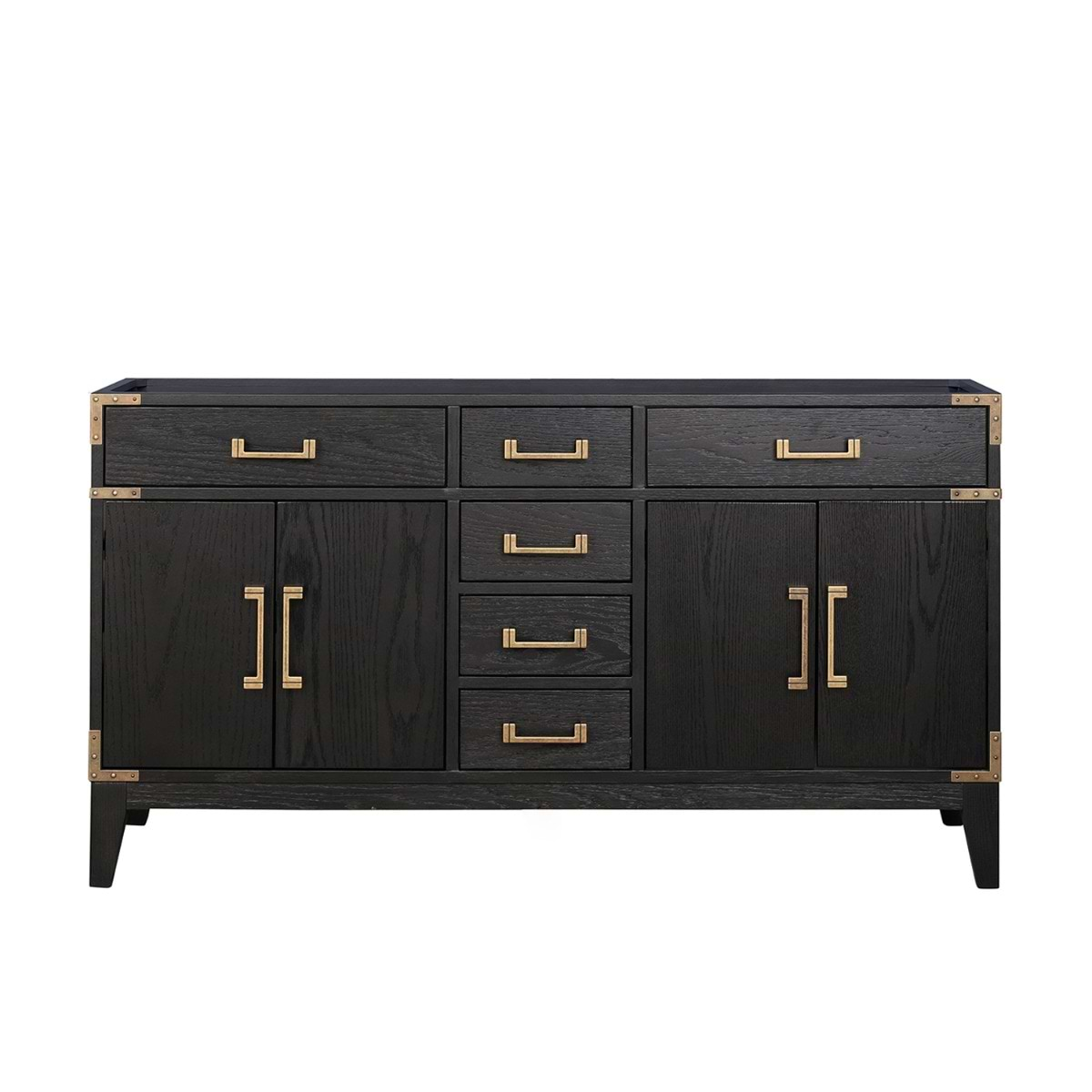 Aiden Black Oak 60" Single Vanity without Top