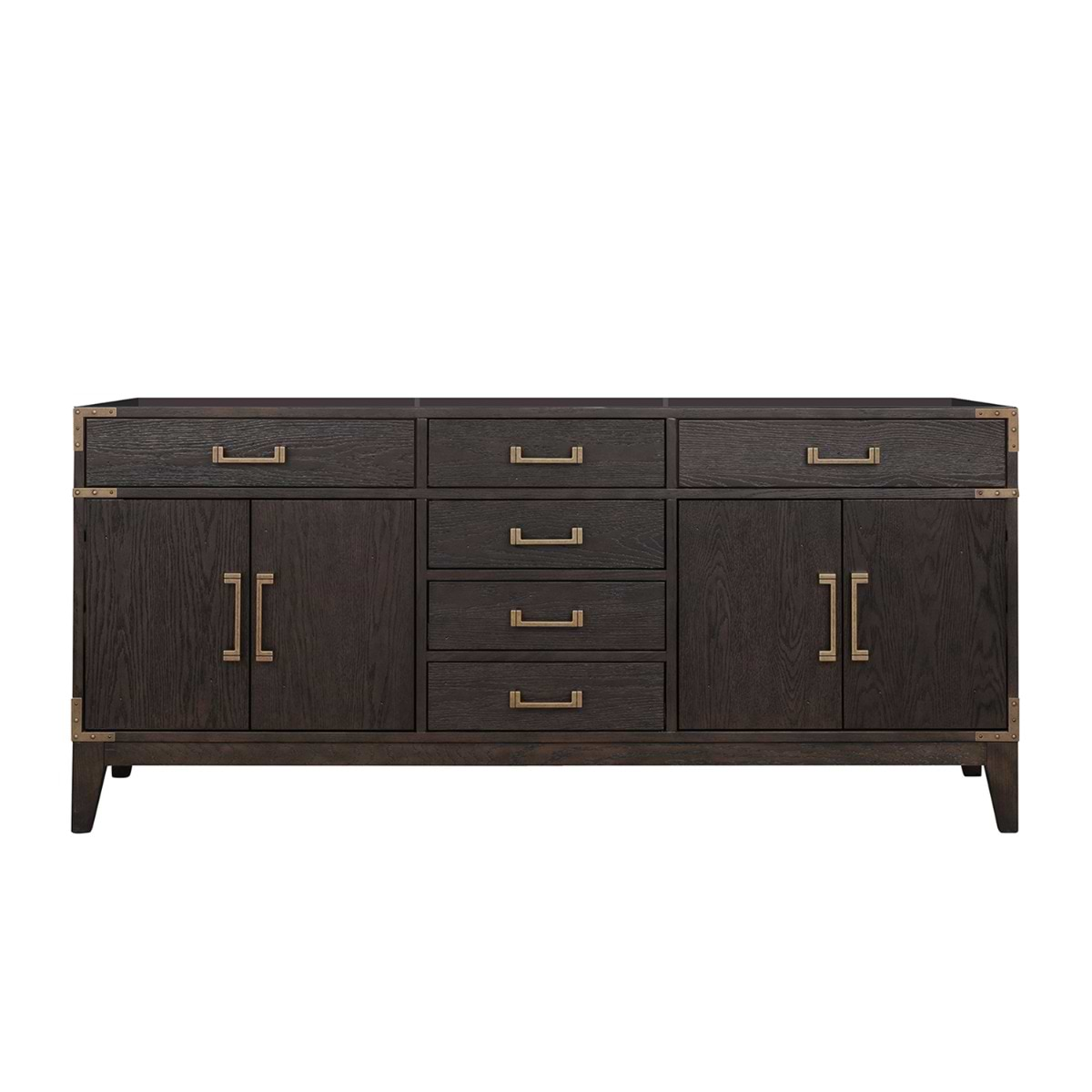 Aiden Brown Oak 72" Single Vanity without Top