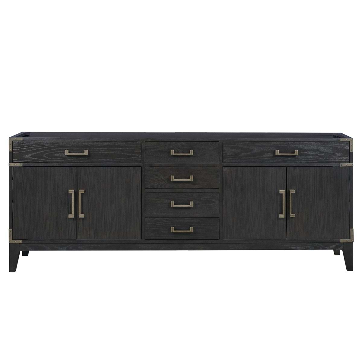 Aiden Black Oak 84" Single Vanity without Top