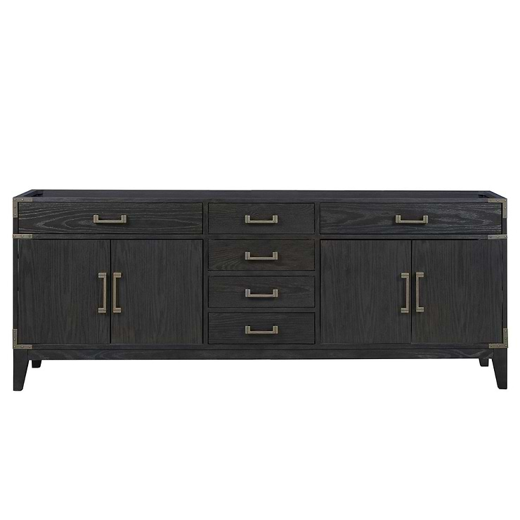 Aiden Black Oak 84" Single Vanity without Top