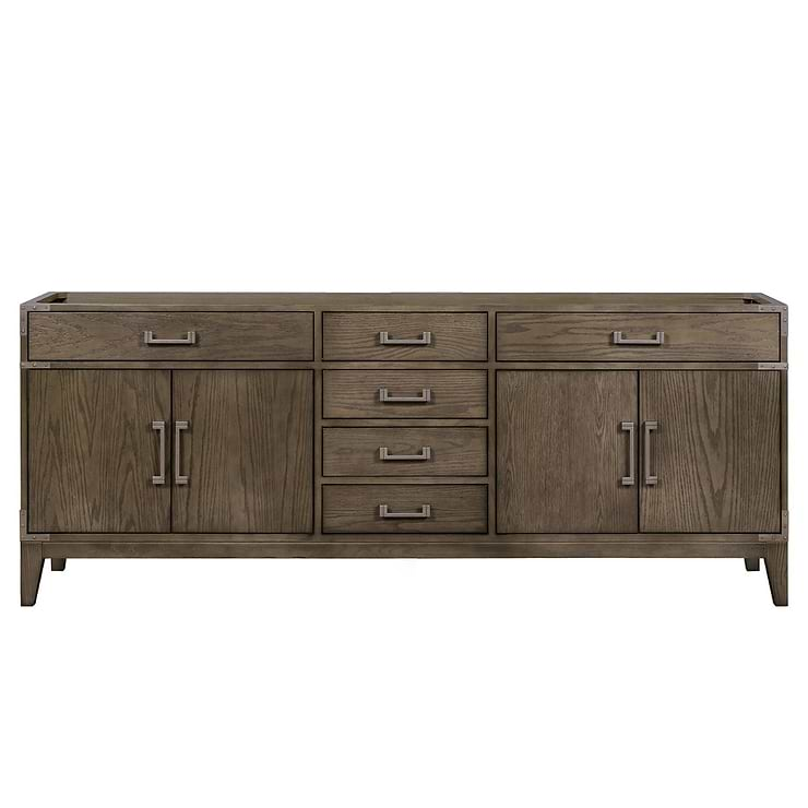 Aiden Gray Oak 84" Single Vanity without Top