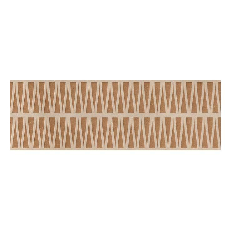 Terramay Deco Terracotta 12x36 3D Mixed Finish Ceramic Tile