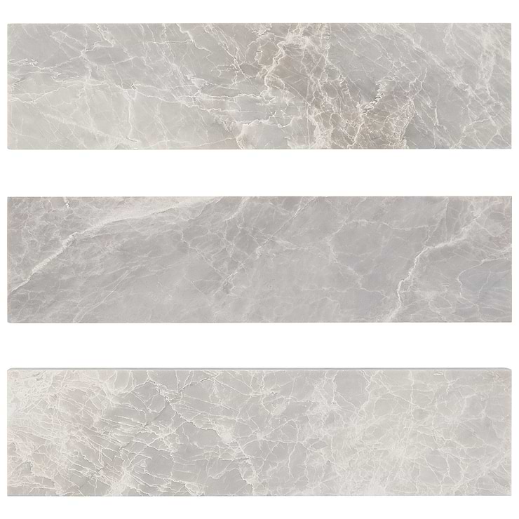 Nordic Gray 2.5X10 Satin Marble Tile