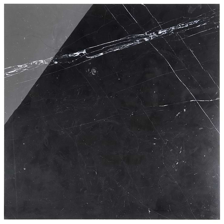 Nero Marquina 24x24 Polished Marble Tile