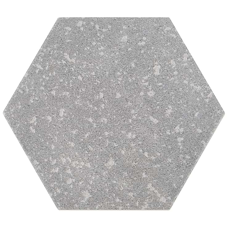 Texstone Deco Gris Gray 9" Matte Porcelain Hexagon Tile