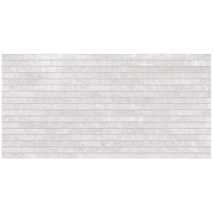 Lune Ribbon Ice Light Gray 24x48 Matte Porcelain Tile