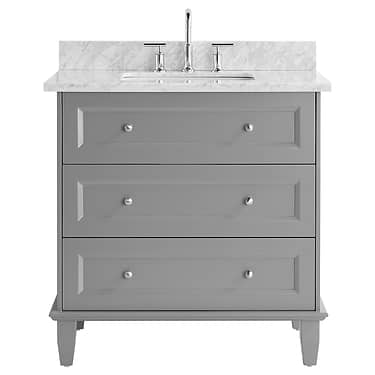 Nora 36" Gray Vanity with Marble Counter