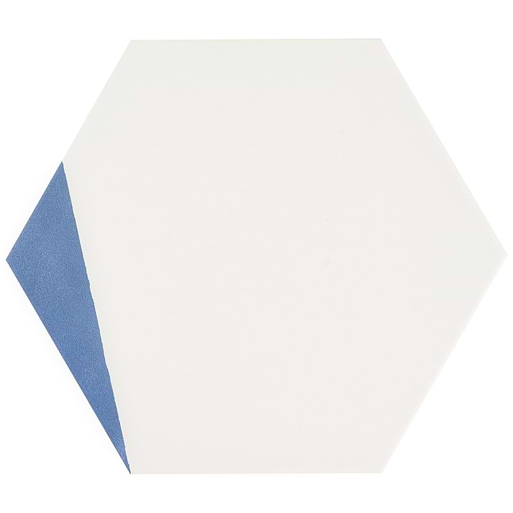 HexArt Pop Azul 8" Hexagon Matte Porcelain Tile