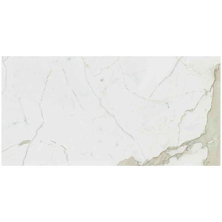 TileBarXL Marmi Slim White Calacatta 30"x60" Polished Porcelain Slab