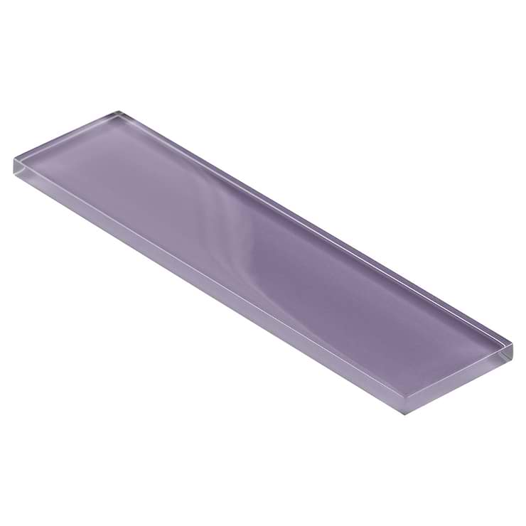 Loft Lilac Purple 2x8 Polished Glass Subway Tile