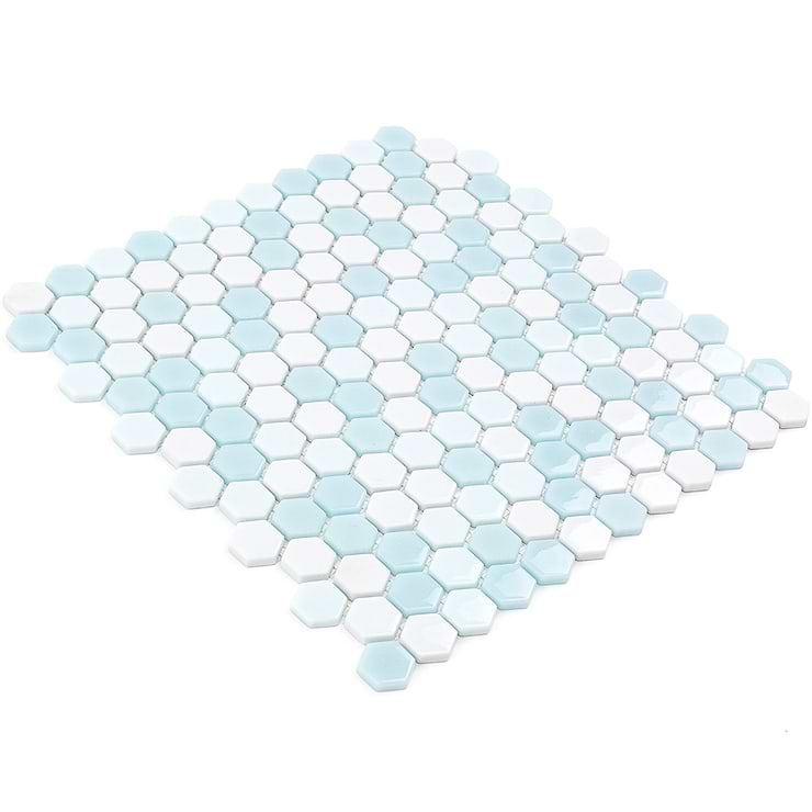 Halcyon Ice Rink Hexagon Glass Tile