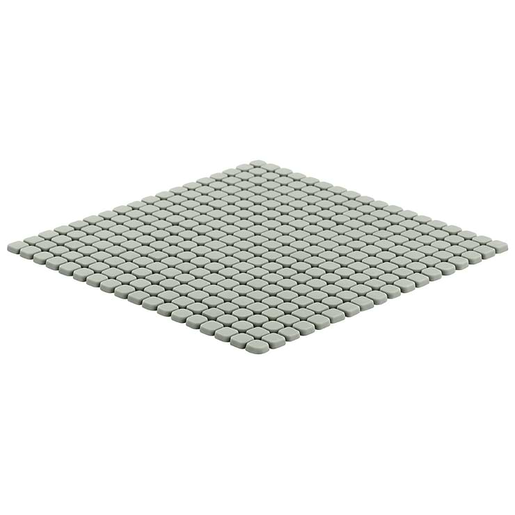 Venini Sage Green 1/2" Mini Square Frosted Glass Mosaic Tile