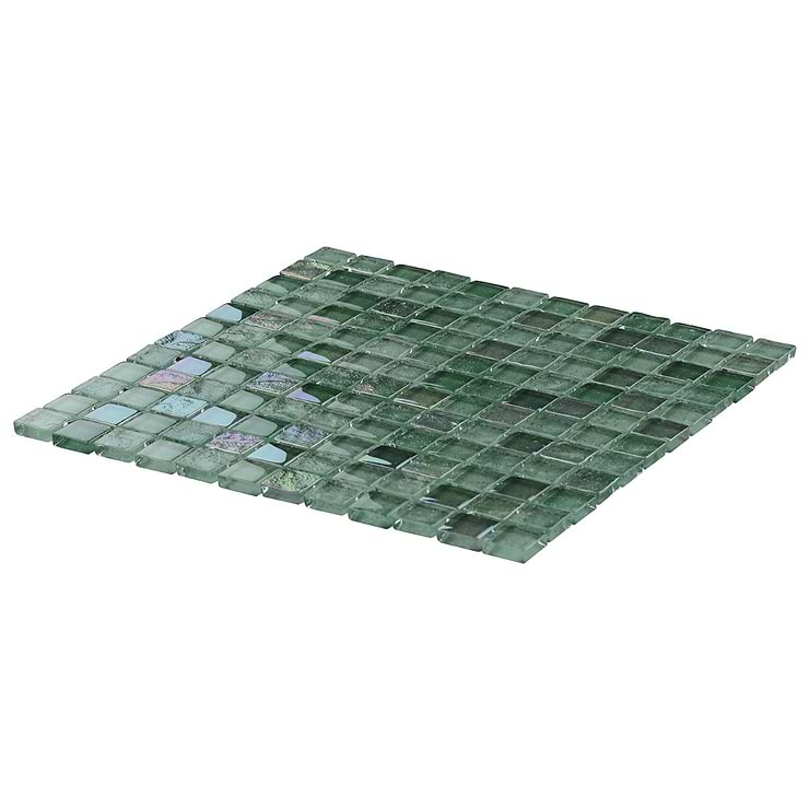 Fairy Green 1x1 Polished Glass Mosiac Tile