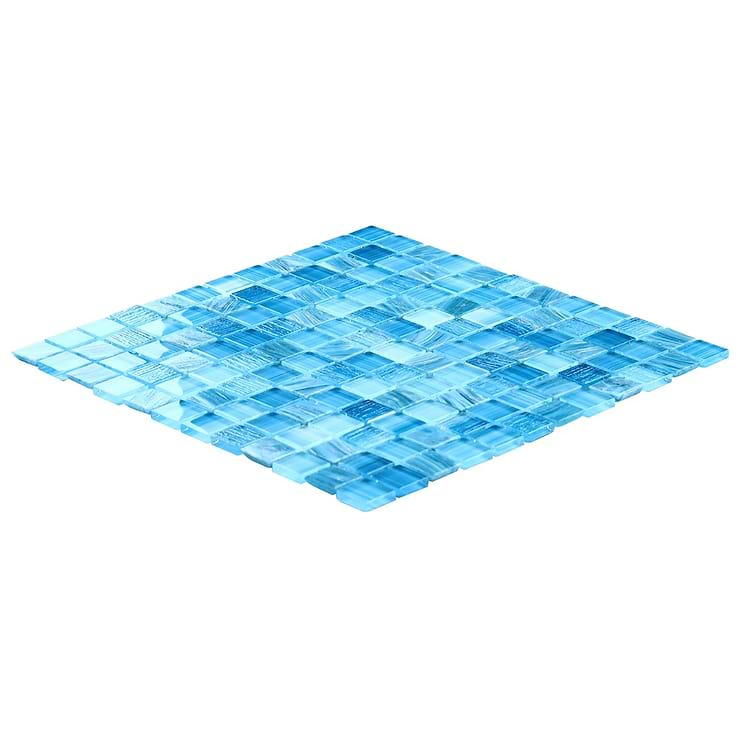 Marley Ocean Blue 1x1 Polished Glass Mosaic