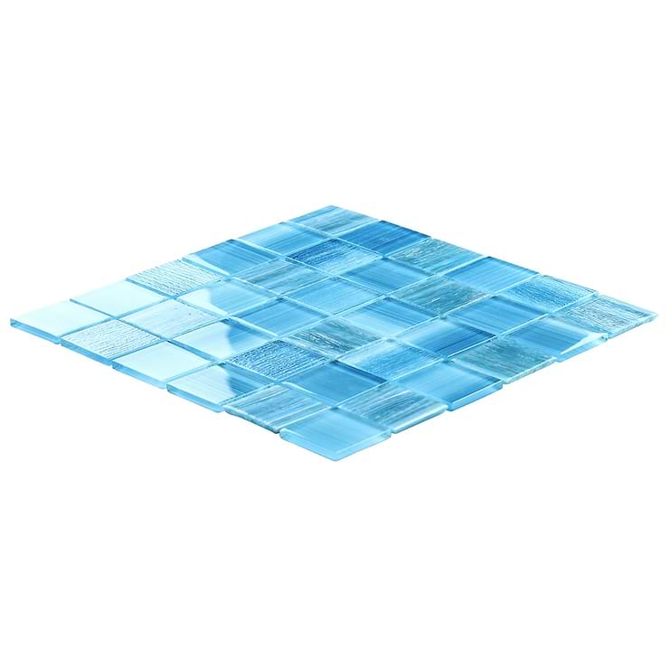 Marley Ocean Blue 2x2 Polished Glass Mosaic