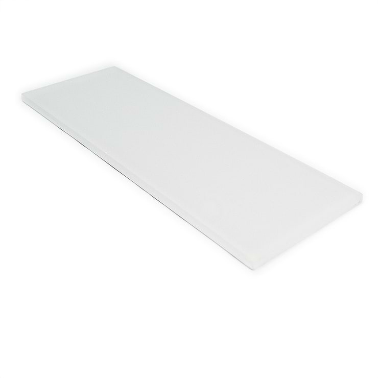 Loft Super White Frosted 4" X 12" Glass