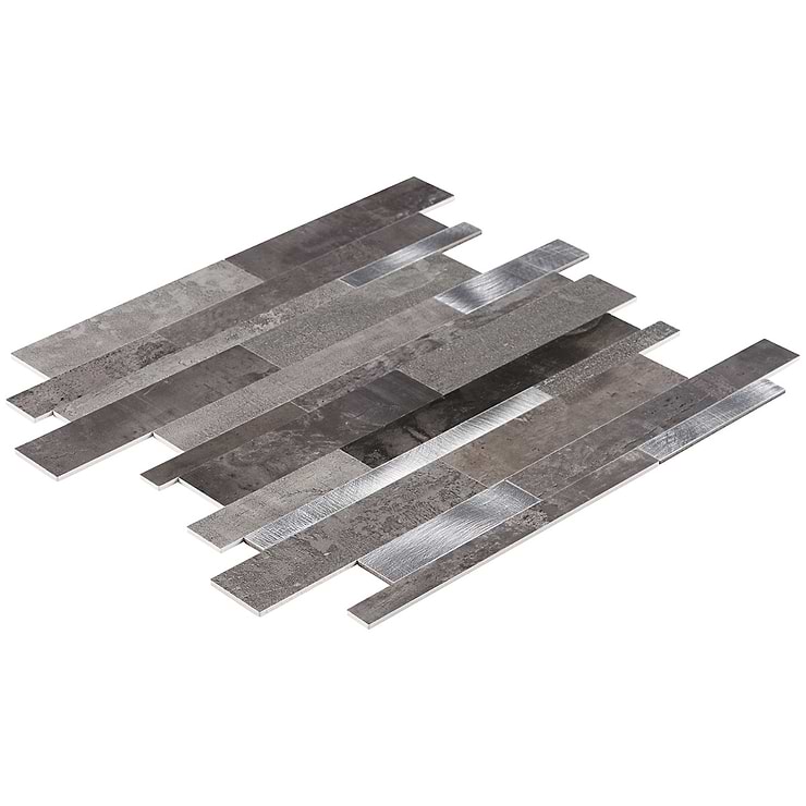 Metalway LPS Cement Gray Solid Core Peel & Stick Self Adhesive Metallic Look Matte Mosaic Tile