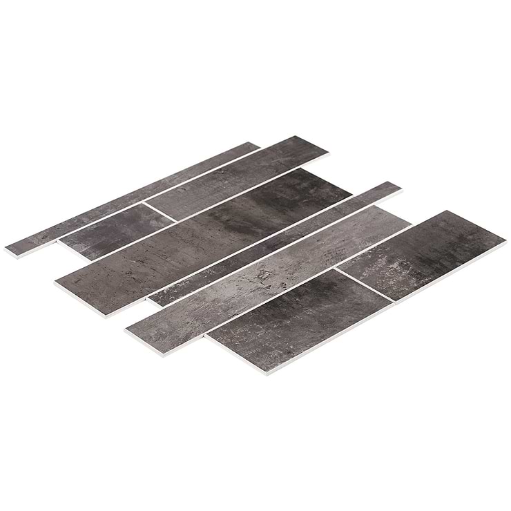 Railroad LPS Dark Gray Solid Core Peel & Stick Self Adhesive Concrete Look Matte Mosaic Tile