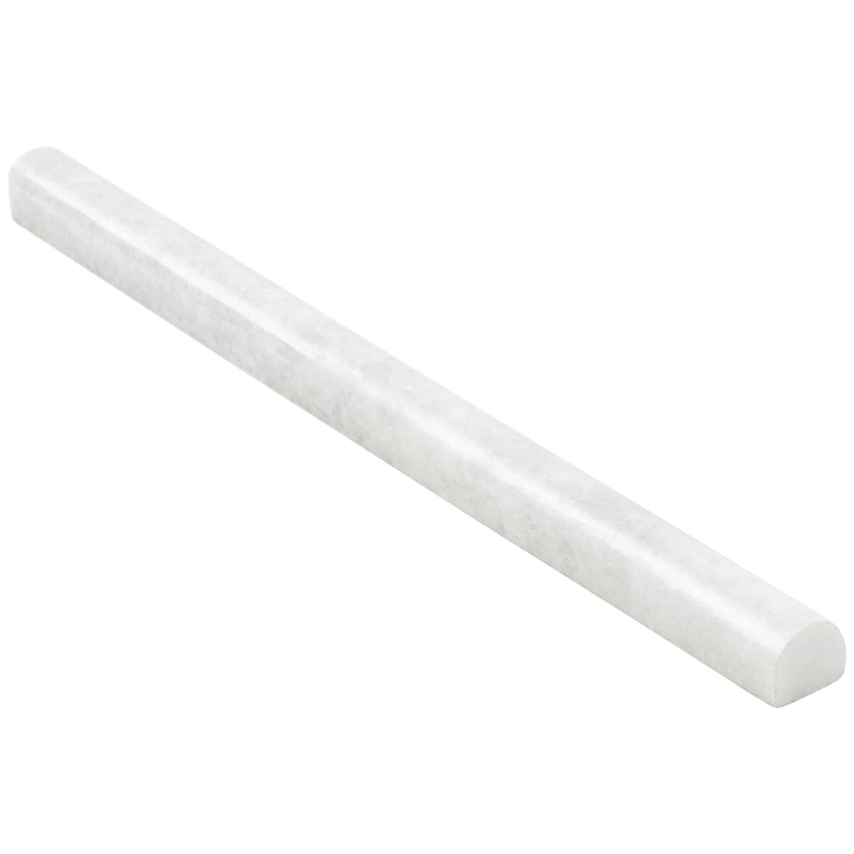 Biarritz White 1x12 Polished Marble Pencil Molding | Tilebar.com