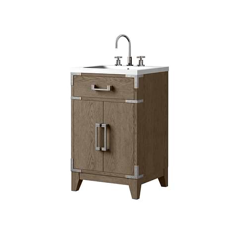 Aiden Gray Oak 20" Single Vanity with Integrated White Acrylic Top