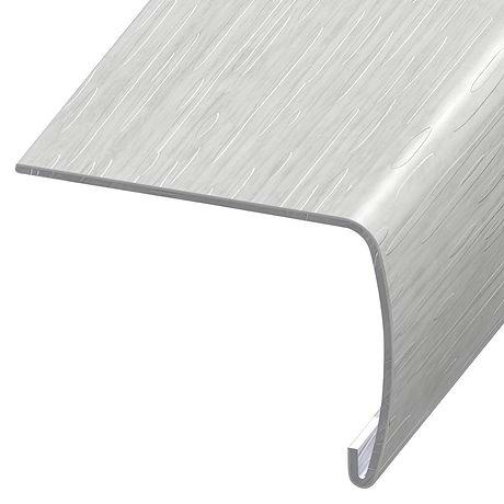 Fleetwood Silver 2x1.5x94" VersaEdge Xtra Tall Stair Nose by Versatrim