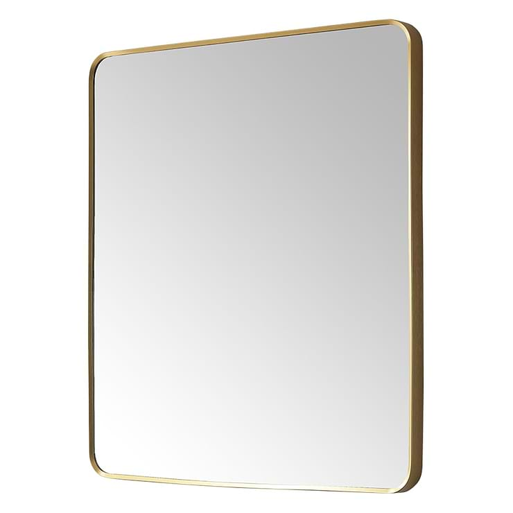 Olinda Brushed Gold 32x36" Framed Rectangle Mirror