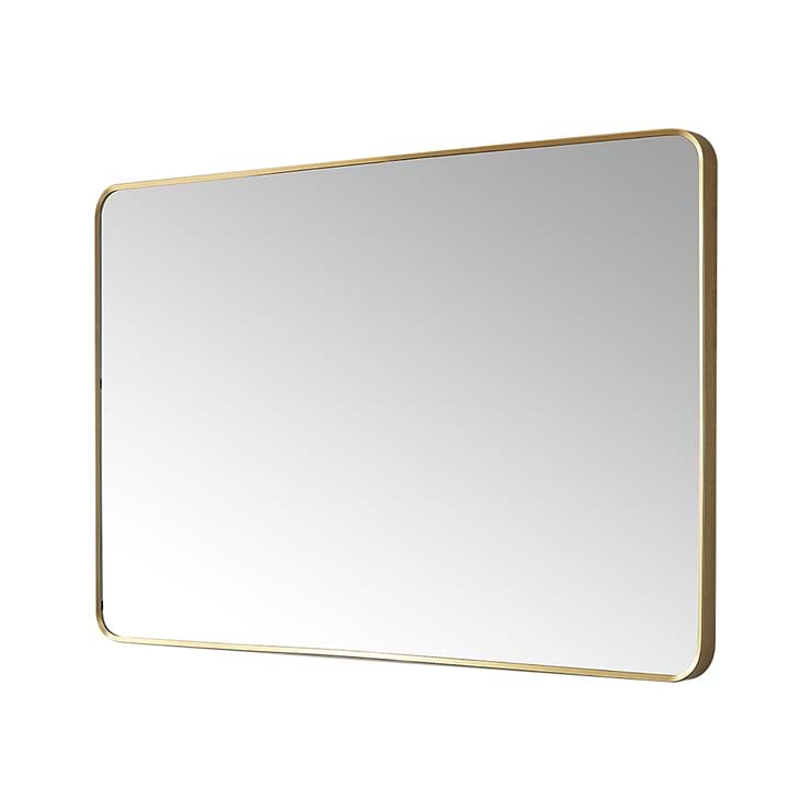 Olinda Brushed Gold 48x32" Framed Rectangle Mirror