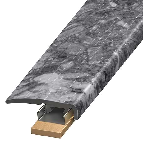 Rizo LVT Charcoal Black 1.38x94" LVT Slim End Cap by Versatrim