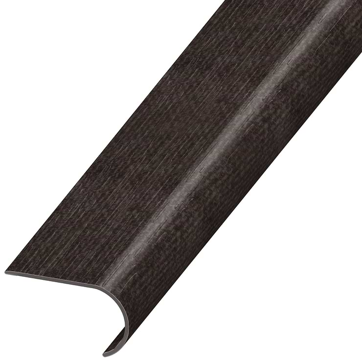 Ristretto LVT Charcoal Black 2.48x1.52x94" LVT Round Stair Nose by Versatrim