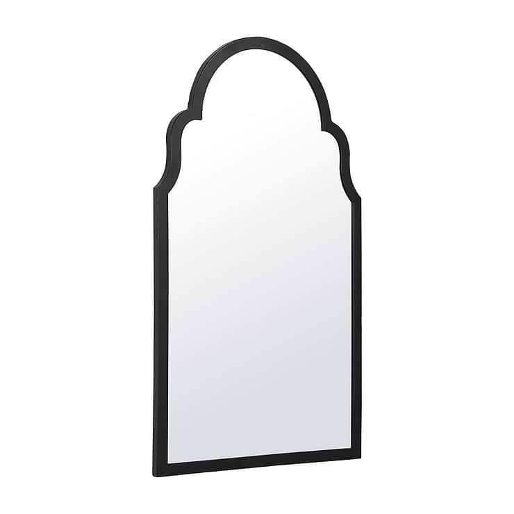 Rialto Medina Black 21x37" Framed Arched Mirror