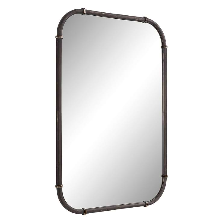 Nava Bronze 24x37" Rectangular Mirror