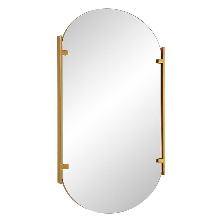 Leeya Gold 23x38" Oval Mirror