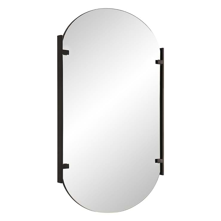 Leeya Black 23x38" Oval Mirror