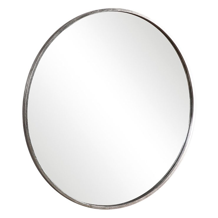 Simpla Halo Silver 35" Round Mirror