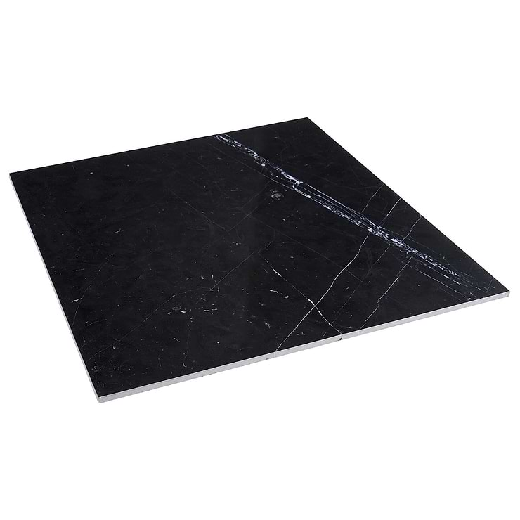 Nero Marquina 24x24 Polished Marble Tile