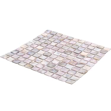 Mother Of Pearl Silver 1x1 Square Polished Mosaic