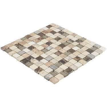 Esker Windrift Beige 1x1 Square Textured Marble Mosaic - Sample