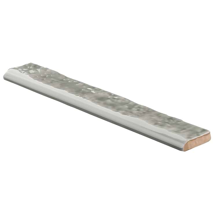 Wabi Sabi Chameleon Sage Gray 1.5x9 Glossy Ceramic Bullnose